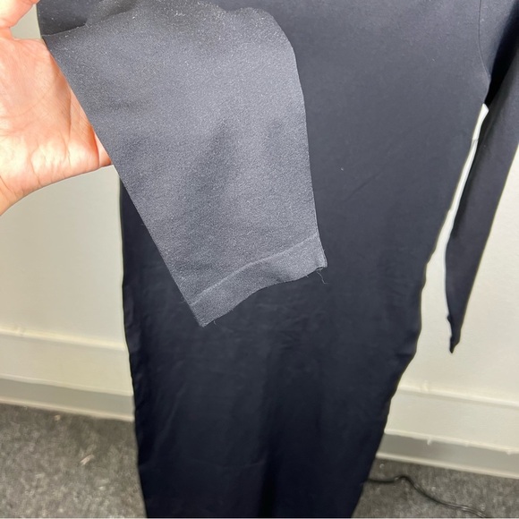 Isabel Maternity Black Sheath Dress Long Sleeve Crew Neck - Picture 6 of 8